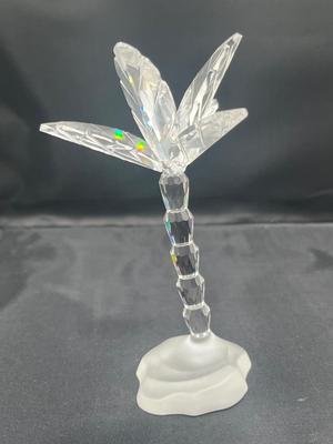 LOT 180: Swarovski Crystal Palm Tree Figurine with Frosted Base