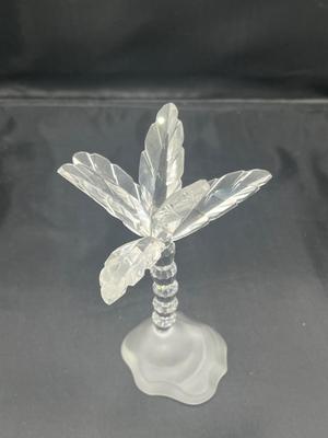 LOT 180: Swarovski Crystal Palm Tree Figurine with Frosted Base