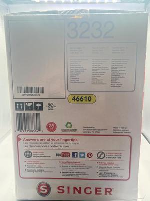 LOT 190: New In Box Never Used Singer Sewing Machine