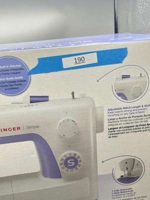 LOT 190: New In Box Never Used Singer Sewing Machine