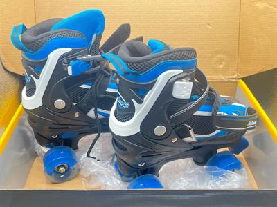 LOT 191: New In Box Kid's Adjustable Size Nattork Rollerskates - Fit Sizes 35-38 (USA Sizes 3.5-6)
