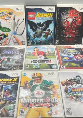 LOT 192: Wii Games - Batman, Spiderman, Madden '09, Beatles Rockband, Call of Duty and More