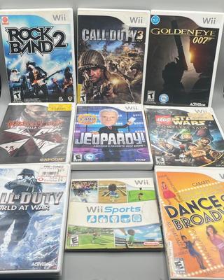 LOT 192: Wii Games - Batman, Spiderman, Madden '09, Beatles Rockband, Call of Duty and More