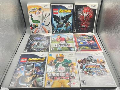 LOT 192: Wii Games - Batman, Spiderman, Madden '09, Beatles Rockband, Call of Duty and More