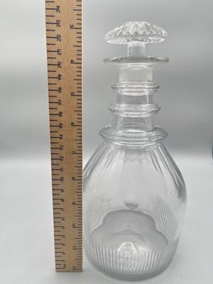 LOT 199: Decanter Collection Including Amazing Antique English/Irish Cut Glass Decanter Circa 1800's
