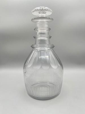 LOT 199: Decanter Collection Including Amazing Antique English/Irish Cut Glass Decanter Circa 1800's