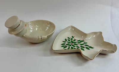 Sale Photo Thumbnail #137: 2 very nice Lenox Christmas holiday pieces.