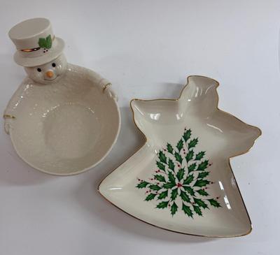 Sale Photo Thumbnail #138: 2 very nice Lenox Christmas holiday pieces.