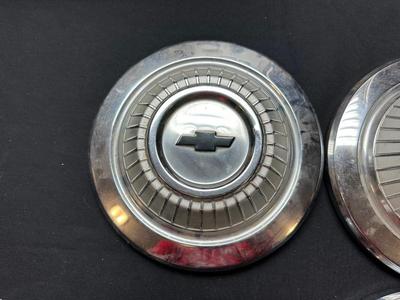 4 MATCHING VINTAGE CHEVROLET HUBCAPS