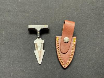 DAMASCUS PUSH DAGGER WITH SHEATH