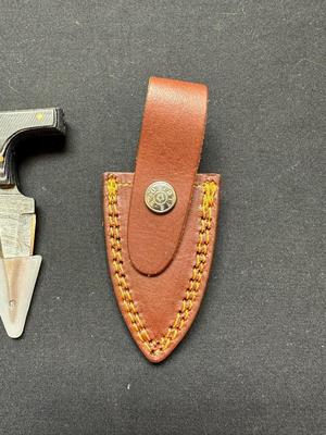 DAMASCUS PUSH DAGGER WITH SHEATH