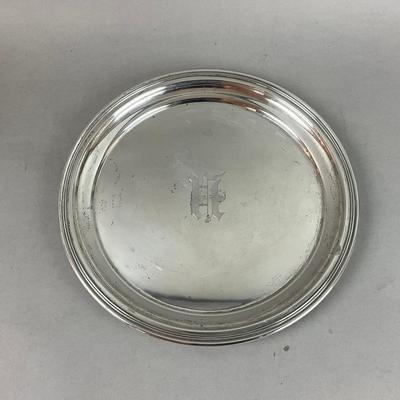 K627 Gorham Sterling Silver Roung Monogrammed Tray