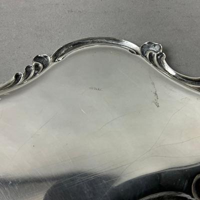 K628 Pair Of Sterling Silver Chippendale Trays