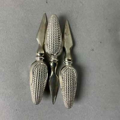 K629 Sterling Silver Corn Cob Holders By Webster