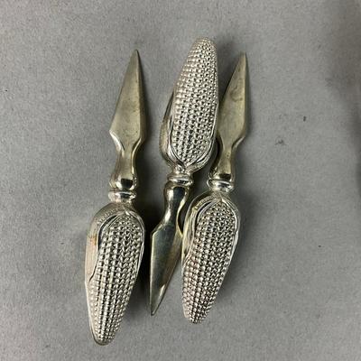 K629 Sterling Silver Corn Cob Holders By Webster
