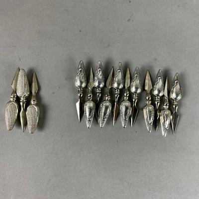 K629 Sterling Silver Corn Cob Holders By Webster