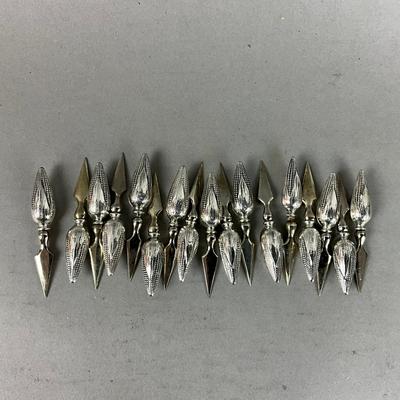 K630 Set Of Seventeen Sterling Silver Corn Cob Holders