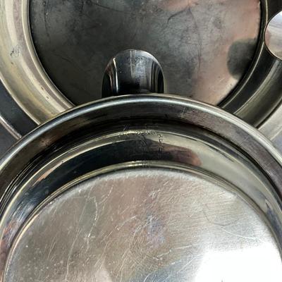 K633 Pair Of Sterling Silver Ashtrays