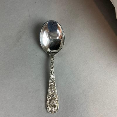 K634 Skirk Stieff "Rose" Sterling Silver Baby Spoon