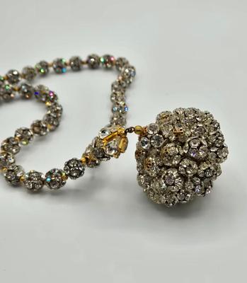 LOT 410: Vintage Fashion Necklace, Bracelet, and Clip Earring Set