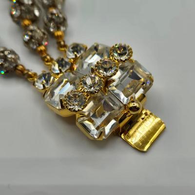 LOT 410: Vintage Fashion Necklace, Bracelet, and Clip Earring Set