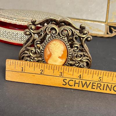 LOT 414: Vintage Accessory Tray and Trinket Boxes