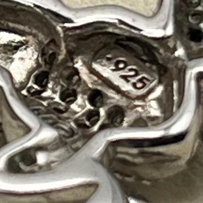 LOT 417: Cubic Zirconia Sterling 18" Necklace and Pendant and Crowned Frog Pendant on 18" Necklace