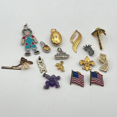 LOT 421: Collection of Pendants and Pins - Some Marked 925