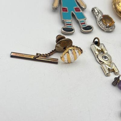 LOT 421: Collection of Pendants and Pins - Some Marked 925