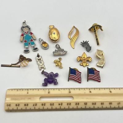 LOT 421: Collection of Pendants and Pins - Some Marked 925