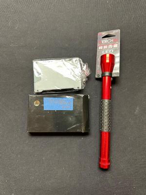 TACTICAL CLIP-ID/WALLET AND NTORCH04 LED FLASHLIGHT