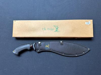 CUSTOM DESIGN “ELK RIDGE” HANDFORGED MACHETE WITH SHEATH