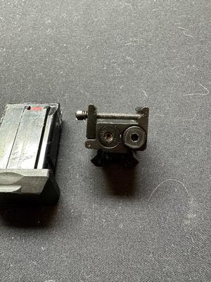 RED DOT FRONT RAIL PISTOL LASER AND MODEL 597 22LR MAGAZINE