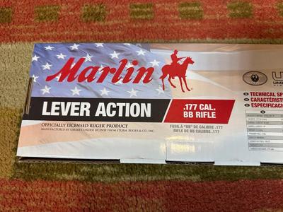 MARLIN LEVER ACTION .177cal BB RIFLE WITH 650 SHOT CAPACITY