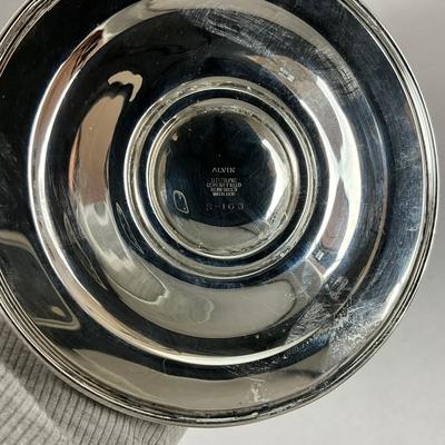 D644 Pair Of ALVIN Sterling Silver Weighted Candlesticks