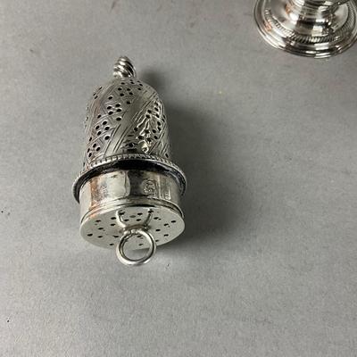 D651 Antique 1760 English George II Sterling Salt & Pepper Shakers