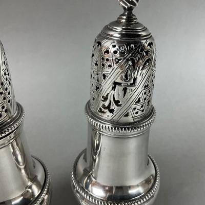 D651 Antique 1760 English George II Sterling Salt & Pepper Shakers