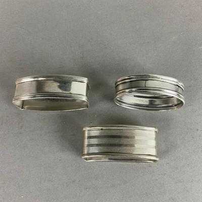 D656 Three Sterling Silver Napkin Rings