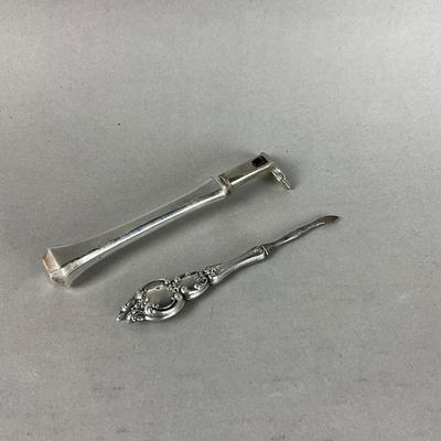 D662 Sterling Handle Buttonhook & Nail Pick