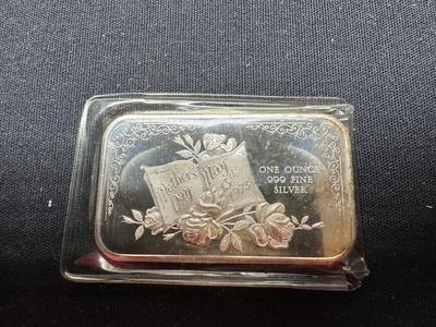 1973 MOTHERS DAY 1 OUNCE .999 FINE SILVER