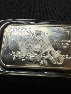1973 MOTHERS DAY 1 OUNCE .999 FINE SILVER