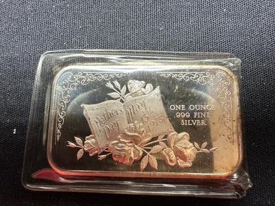 1973 MOTHERS DAY 1 OUNCE .999 FINE SILVER