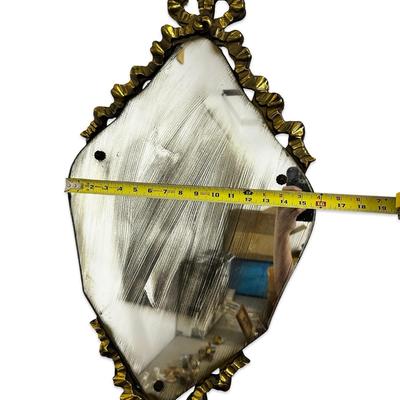 Sale Photo Thumbnail #518: Vintage Nurre Maestro  Wall Mirror Approx. 27" x 16" -mirror is very streaked as shown