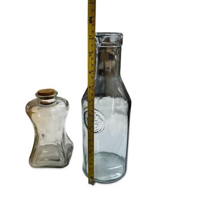 Sale Photo Thumbnail #541: Glass Recycled Pouring Bottle and Jar with Cork