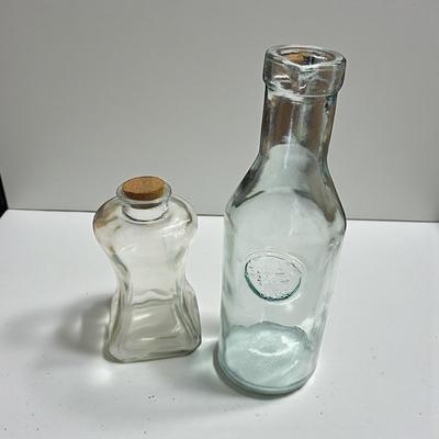 Sale Photo Thumbnail #539: Glass Recycled Pouring Bottle and Jar with Cork