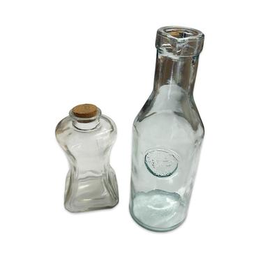 Sale Photo Thumbnail #540: Glass Recycled Pouring Bottle and Jar with Cork