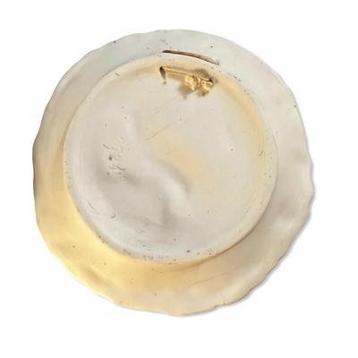 Sale Photo Thumbnail #568: 5 1/2" Bisque Porcelain Relief Wall Plaque, no chips