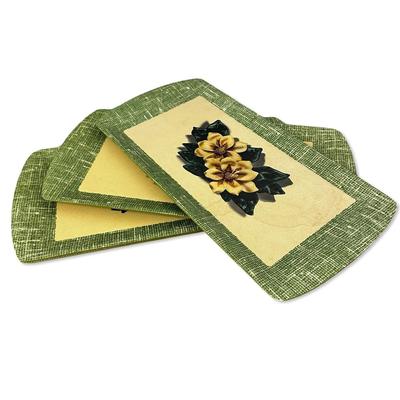 Sale Photo Thumbnail #612: Set of 4 Kentley Board Place Mats- 1 has some staining as shown
