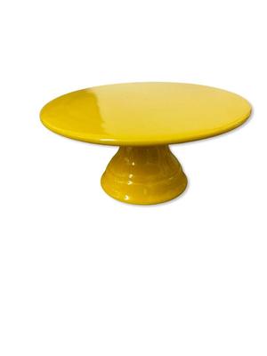 Sale Photo Thumbnail #617: Yellow Cake Stand & Small Ceramic Dish