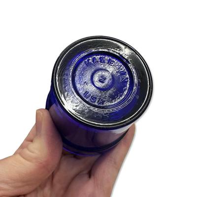 Sale Photo Thumbnail #628: Lot of 4 Blue Glassware Pieces, no chips